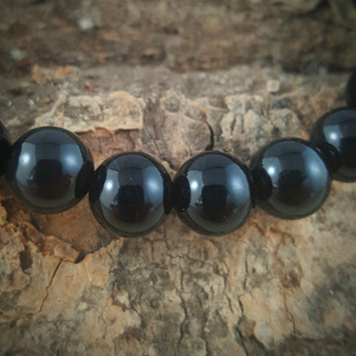 Armband: Black Agate